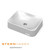 Sternhagen Seerose Sani-Quartz Above Counter Bathroom Basin in Satin White, 545mm x 415mm Rectangular Vessel Sink for Modern Australian Bathroom Renovations.