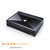 Sternhagen Golden Cut rectangular above-counter Sani-Quartz bathroom basin in silk matte black finish for modern Australian homes.