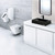 Modern rectangular black scratch-resistant bathroom basin above counter sink for contemporary Australian homes.