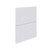 Modern Satin White 2-Drawer Flat Pack Kitchen Cabinet Fronts - Sleek 18mm Slab Profile DIY Replacement Drawer Doors for Australian Home Renovations.