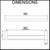 Detailed technical drawing showing the dimensions of the Aqua Vera Pearl Matte Black Stainless Steel Double Towel Rail for bathroom installations in Australia.