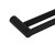 Modern matte black 600mm double towel rail from the Pearl collection by Aqua Vera for contemporary Australian bathrooms.