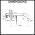 Side view diagram showing the technical dimensions of the Aqua Vera Fleur wall mounted chrome bathroom mixer and spout for Australian home renovations.