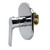 AQUA VERA Fleur Chrome Wall Mounted Shower Mixer with Square Handle and Rounded Plate for Modern Australian Bathrooms.