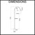 Aqua Vera Floor Mounted Bath Spout technical dimensions and specifications diagram, available at Renovator Store Australia.