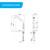 Higold BN4.0 Series Stainless Steel Kitchen Mixer Tap Dimensions Chart, 370mm Height, Melbourne Australia