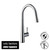 Vito Bertoni Nuova Calare Chrome Pull Out Kitchen Mixer Tap Gooseneck WELS Rated Australian Designed Renovator Store Australia