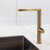 Vito Bertoni SOL2 Slim L-Shaped Kitchen Mixer Tap in Matte Brass finish for contemporary Australian homes.