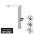 Vito Bertoni SOL2 Slim Kitchen Mixer Tap in Brushed Nickel with L-Shaped Neck and Progressive Handle for Modern Australian Kitchens