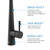Modern Nuova Calare Matt Black Pull Out Sink Mixer for Australian Kitchens