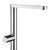 Vito Bertoni SOL2 Slim Chrome and Matte Black L-Shaped Kitchen Mixer Tap with Progressive Handle available at Renovator Store Australia.