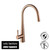 Vito Bertoni Nuova Calare Matte Copper Gooseneck Kitchen Mixer Tap - Designer Tapware Australia
