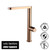Vito Bertoni Cori Copper L-Shaped Pull Down Kitchen Mixer Tap Australia