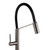 Vito Bertoni Cori Pull Down Kitchen Mixer Tap in Graphite finish with black silicone hose for modern Australian kitchens.