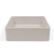 Modern square concrete bathroom basin in Nood grey, surface mounted for a contemporary home in Australia.