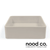 Modern mushroom square concrete surface mounted bathroom basin by Nood Co, available at Renovator Store Australia.