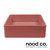 Nood Co Vesl Square Surface Mount Concrete Basin in Musk, handcrafted in Australia.