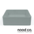 Nood Co Vesl Rowboat square surface mount concrete bathroom basin on a modern vanity, Australia.