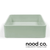 Nood Co Vesl Square Surface Mount Concrete Basin in Mint, ideal for modern Australian bathroom renovations and contemporary interior design.
