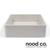 Ivory Vesl Square Concrete Basin by Nood Co, surface mounted bathroom sink handmade in Australia.