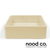 Nood Co Vesl Square Concrete Basin in Custard, handmade surface mounted bathroom sink from Renovator Store Australia.