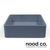 Nood Co Vesl Square Copan Blue Concrete Surface Mount Bathroom Basin Australia
