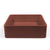 Nood Co Vesl Square Clay Concrete Surface Mount Bathroom Basin, handmade in Australia.