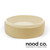 Custard Two-Tone Stepp Circle Concrete Basin, Surface Mounted Round Bathroom Sink by Nood Co, Australia.