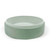 Modern mint and white two-tone round concrete basin, surface mounted minimalist bathroom sink for contemporary Australian homes.