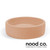 Nood Co Pastel Peach Bowl Round Concrete Basin 400mm surface mount bathroom sink Australia.