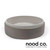 Nood Co Stepp Circle two-tone Sky Grey concrete surface mount bathroom basin, handcrafted in Australia.
