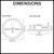 Technical line drawing showing the precise dimensions of a round concrete bathroom basin, ideal for Australian bathroom renovations and architectural planning.