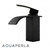 Modern Aquaperla Cascade Matte Black Waterfall Basin Mixer Tap for Contemporary Australian Bathrooms.