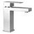 Modern polished chrome Blaze square basin mixer tap for Australian bathrooms.