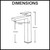 Aquaperla Blaze Chrome Tall Bathroom Basin Mixer dimensions diagram for Australian home renovations.