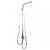 Aquaperla Blaze Square Chrome Top Water Inlet Shower Rail Short for Modern Bathroom Renovations Australia