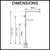 Aquaperla Square Chrome Shower Rail Dimension Diagram for Bathroom Renovations Australia