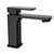 Modern matte black Aquaperla Ivano square basin mixer tap for contemporary Australian bathroom renovations.