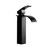 Tall matte black waterfall basin mixer for contemporary Australian bathrooms.