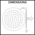 Aquaperla 250mm Super-Slim Round Chrome Rainfall Shower Head Dimensions Diagram, Australian Standard Bathroom Fixture
