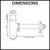 Aquaperla Chrome Basin Bottle Trap 32mm Technical Drawing and Dimension Diagram for Bathroom Plumbing Installations in Australia