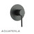 Aquaperla Lucid Pin Round Matte Black Shower and Bath Wall Mixer with 80mm Cover Plate for modern Australian bathroom renovations.