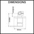Technical dimension diagram for the Aquaperla Lucid Pin Round Shower and Bath Wall Mixer featuring an 80mm backplate for modern Australian bathroom renovations.