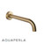 Aquaperla Lucid Pin Round Brushed Yellow Gold Wall Mounted Spout for modern bathroom renovations in Australia.