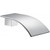 Modern Aquaperla Blaze chrome waterfall wall spout for bathtub or basin in a luxury Australian bathroom setting, facing right.