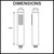 Modern round matte black handheld shower head dimensions diagram for contemporary Australian bathrooms.