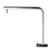 Right Angle Round Chrome Top Inlet Shower Rail for Modern Australian Bathrooms