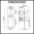 Dimensional diagram for Aquaperla Vog wall mixer with diverter in chrome, suitable for modern bathroom renovations in Australia.