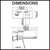 Technical dimension diagram for the Aquaperla Rushy Square Wall Mixer with Spout, showing precise measurements for modern Australian bathroom renovations and installations.