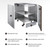 Outdoor Kitchen 304 Stainless Steel Base Cabinet - 300mm - 18mm Thick - With Brushed Stainless Steel Door